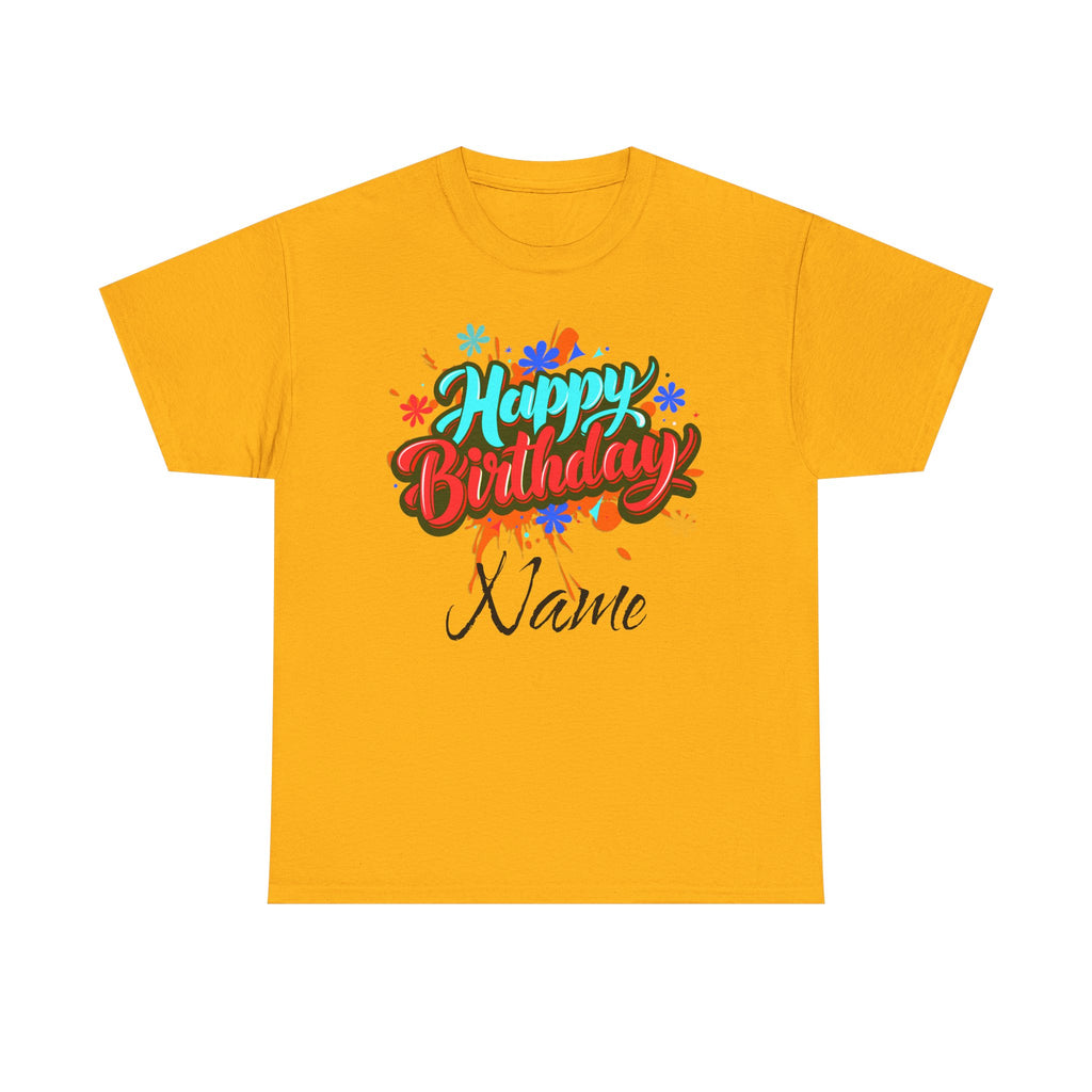 Personalized Birthday Unisex Heavy Cotton Tee