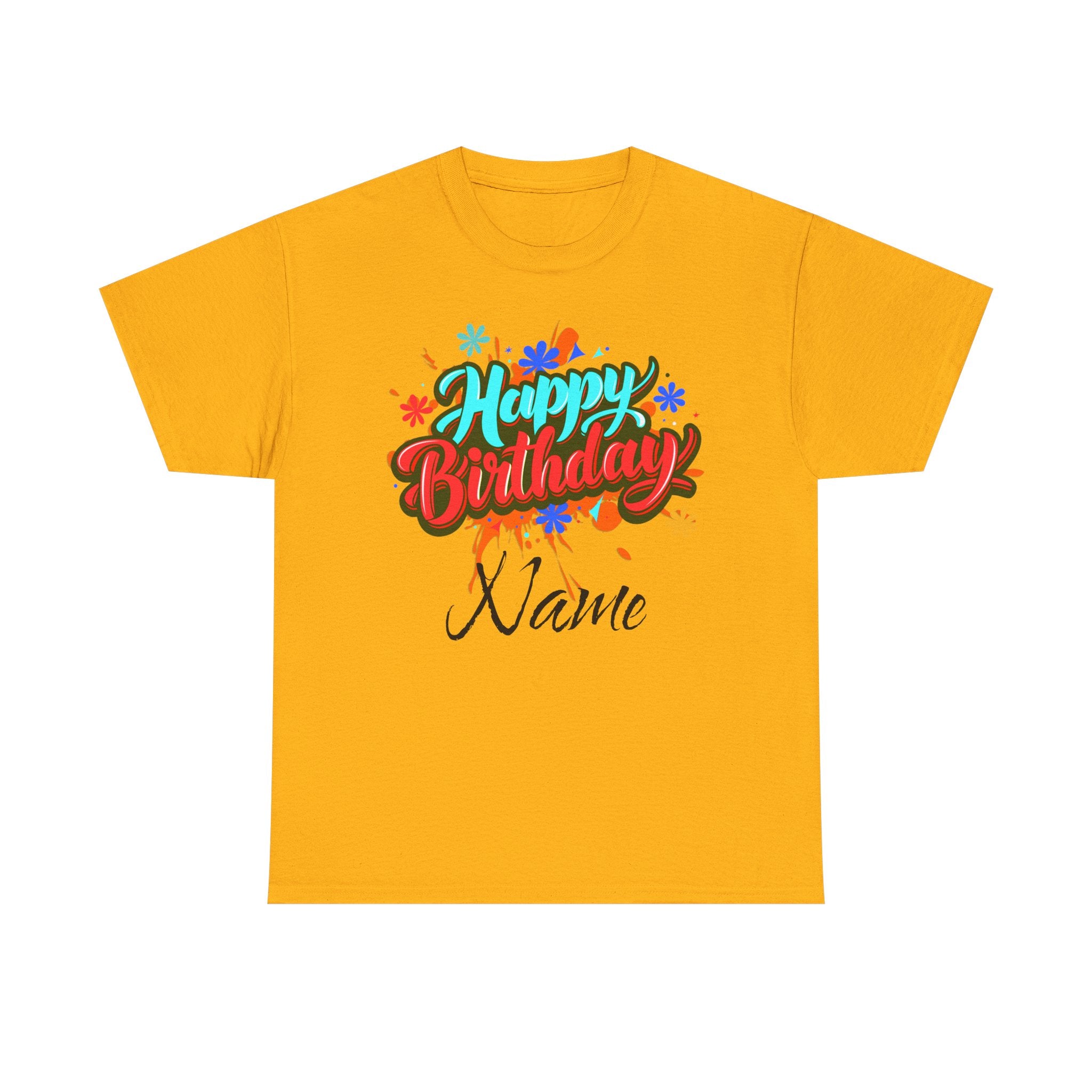 Personalized Birthday Unisex Heavy Cotton Tee
