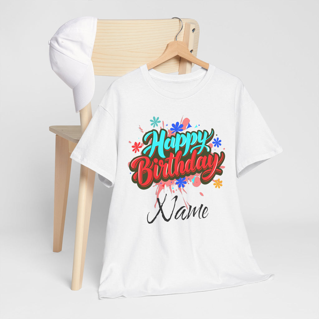 Personalized Birthday Unisex Heavy Cotton Tee