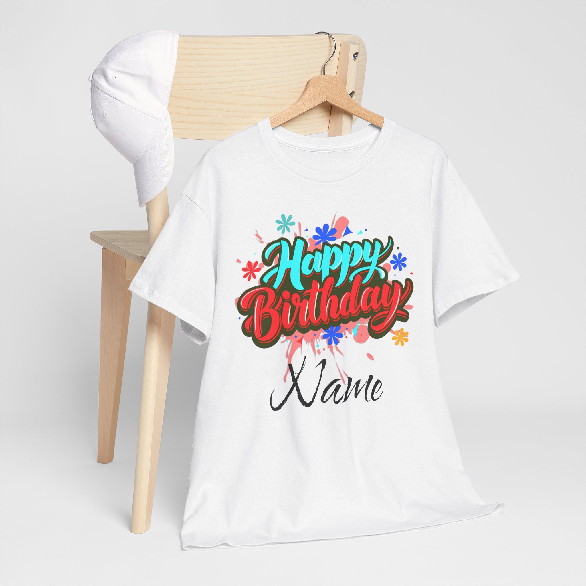 Personalized Birthday Unisex Heavy Cotton Tee