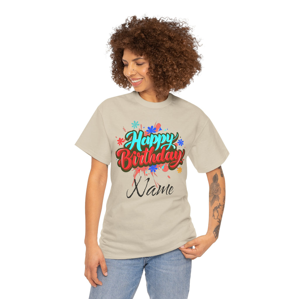 Personalized Birthday Unisex Heavy Cotton Tee